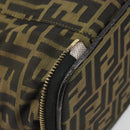 FENDI Zucca Canvas Vanity Hand Bag Brown Black Auth INZ107-17