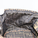 FENDI Zucca Canvas Vanity Hand Bag Brown Black Auth INZ107-19
