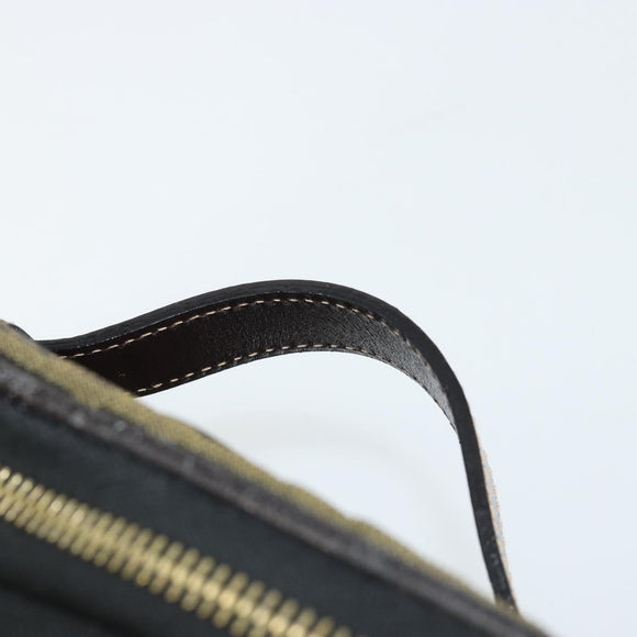 FENDI Zucca Canvas Vanity Handtas Bruin Zwart Auth INZ107