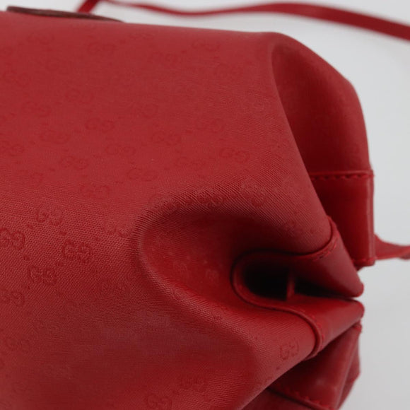 GUCCI Micro GG Supreme Shoulder Bag PVC Red Gold 007 115 5770 Auth INZ112