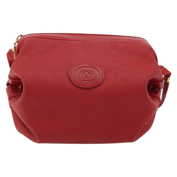 GUCCI Micro GG Supreme Shoulder Bag PVC Red Gold 007 115 5770 Auth INZ112