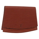 LOUIS VUITTON Epi Tilsitt Pouch Brown M52603 LV Auth INZ113-1