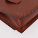 LOUIS VUITTON Epi Tilsitt Pouch Brown M52603 LV Auth INZ113-15