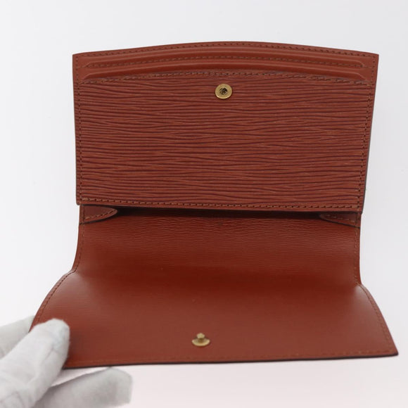 LOUIS VUITTON Epi Tilsitt Pouch Brown M52603 LV Auth INZ113