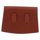 LOUIS VUITTON Epi Tilsitt Pouch Brown M52603 LV Auth INZ113-2