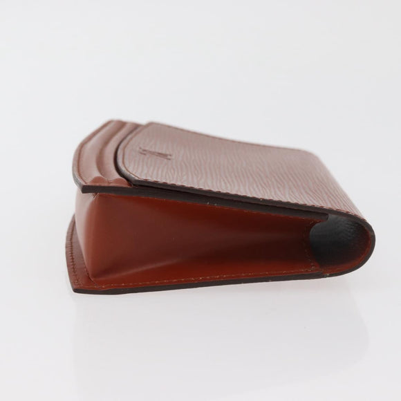 LOUIS VUITTON Epi Tilsitt Pouch Brown M52603 LV Auth INZ113