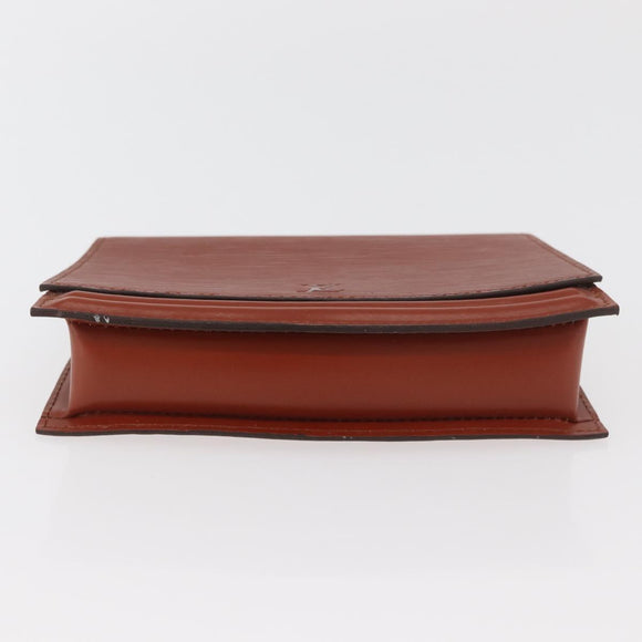 LOUIS VUITTON Epi Tilsitt Pouch Brown M52603 LV Auth INZ113