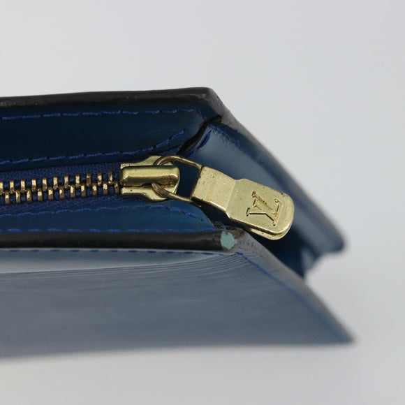 LOUIS VUITTON Epi Trousse Crete Pouch Blue M48405 LV Auth INZ117