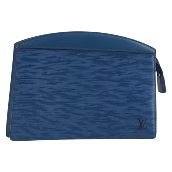 LOUIS VUITTON Epi Trousse Crete Pouch Blue M48405 LV Auth INZ117