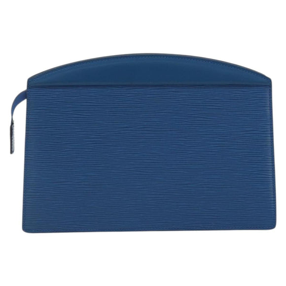 LOUIS VUITTON Epi Trousse Crete Pouch Blue M48405 LV Auth INZ117