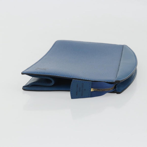LOUIS VUITTON Epi Trousse Crete Pouch Blue M48405 LV Auth INZ117