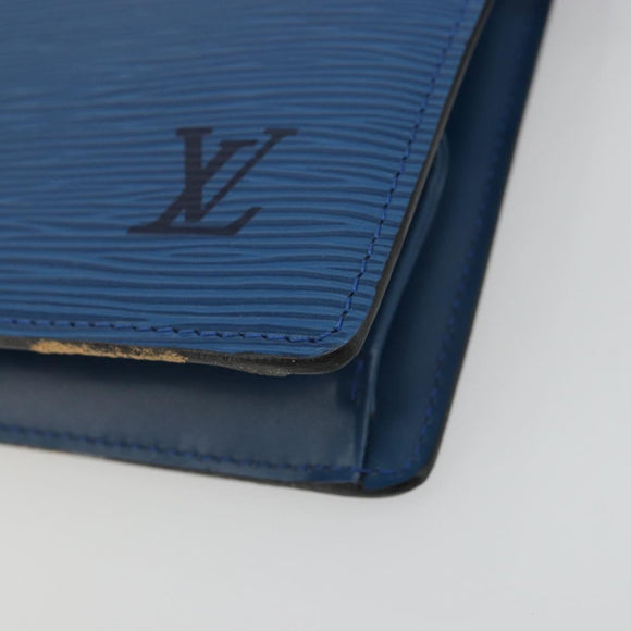 LOUIS VUITTON Epi Trousse Crete Pouch Blue M48405 LV Auth INZ117
