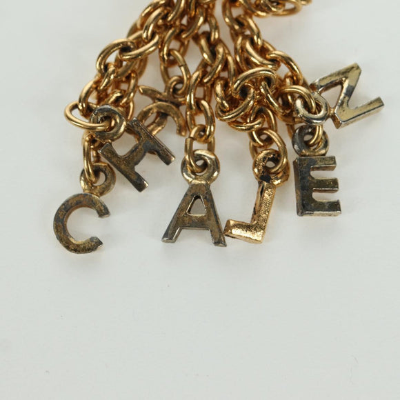 CHANEL Earring metal Gold Tone CC Auth INZ118A