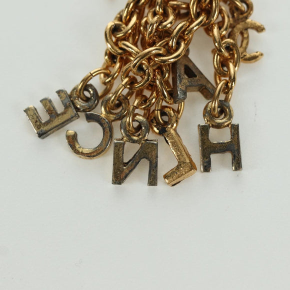 CHANEL Earring metal Gold Tone CC Auth INZ118A