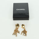 CHANEL Earring metal Gold Tone CC Auth INZ118A-21