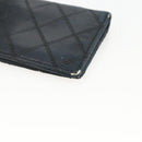 CHANEL Bicolore Card Case Lamb Skin Black CC Auth INZ119-15