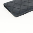 CHANEL Bicolore Card Case Lamb Skin Black CC Auth INZ119-16