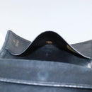 CHANEL Bicolore Card Case Lamb Skin Black CC Auth INZ119-10