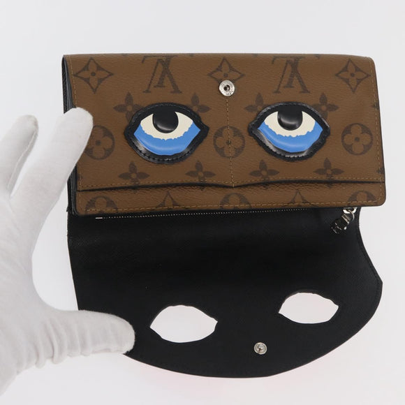 LOUIS VUITTON Monogram Reverse Portefeuille Sarah Wallet M67255 LV Auth INZ120V