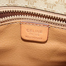 CELINE Macadam Canvas Shoulder Bag Beige Gold Auth JB008-16