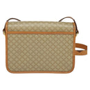 CELINE Macadam Canvas Shoulder Bag Beige Gold Auth JB008-2