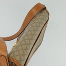 CELINE Macadam Canvas Shoulder Bag Beige Gold Auth JB008-6