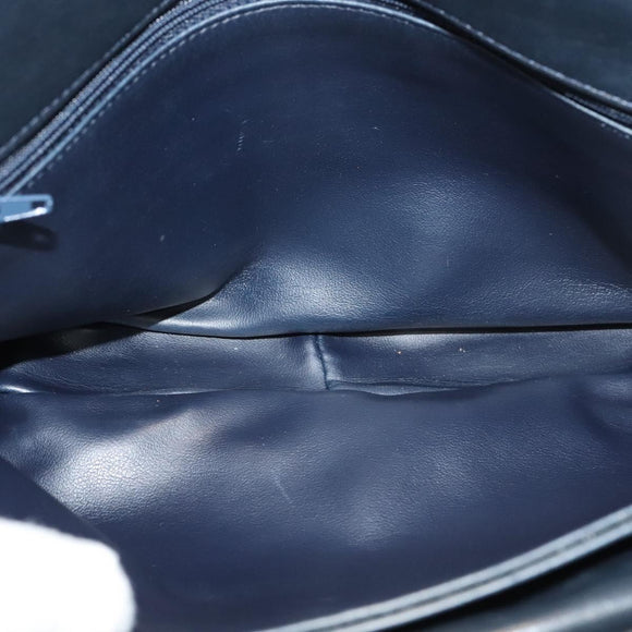 BALLY Quilted Chain Shoulder Bag Leather Black Gold Auth JB009