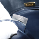 BALLY Quilted Chain Shoulder Bag Leather Black Gold Auth JB009-23