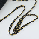 BALLY Quilted Chain Shoulder Bag Leather Black Gold Auth JB009-7