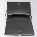 GUCCI Shoulder Bag Leather Gray Gold Auth JB010V-19