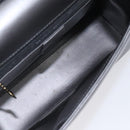 GUCCI Shoulder Bag Leather Gray Gold Auth JB010V-10