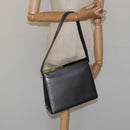 GUCCI Shoulder Bag Leather Gray Gold Auth JB010V-24