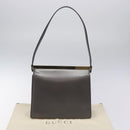 GUCCI Shoulder Bag Leather Gray Gold Auth JB010V-12