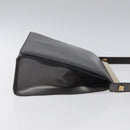 GUCCI Shoulder Bag Leather Gray Gold Auth JB010V-3