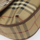 Burberrys Nova Check Shoulder Bag PVC Beige Gold Auth JB025-14