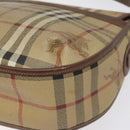 Burberrys Nova Check Shoulder Bag PVC Beige Gold Auth JB025-15