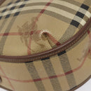 Burberrys Nova Check Shoulder Bag PVC Beige Gold Auth JB025-16