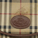 Burberrys Nova Check Shoulder Bag PVC Beige Gold Auth JB025-17