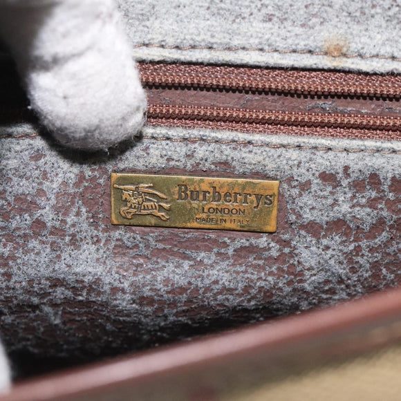 Burberrys Nova Check Shoulder Bag PVC Beige Gold Auth JB025