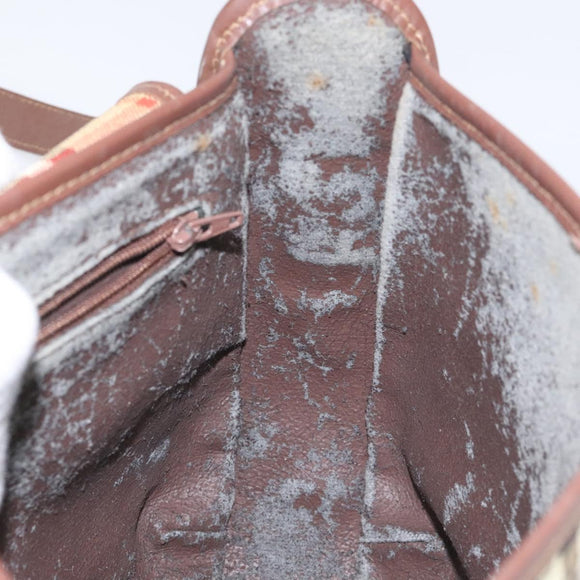 Burberrys Nova Check Shoulder Bag PVC Beige Gold Auth JB025