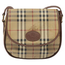 Burberrys Nova Check Shoulder Bag PVC Beige Gold Auth JB025-13