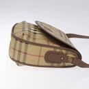 Burberrys Nova Check Shoulder Bag PVC Beige Gold Auth JB025-3