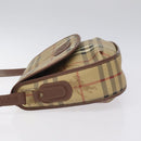 Burberrys Nova Check Shoulder Bag PVC Beige Gold Auth JB025-4