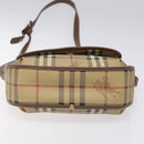 Burberrys Nova Check Shoulder Bag PVC Beige Gold Auth JB025-5
