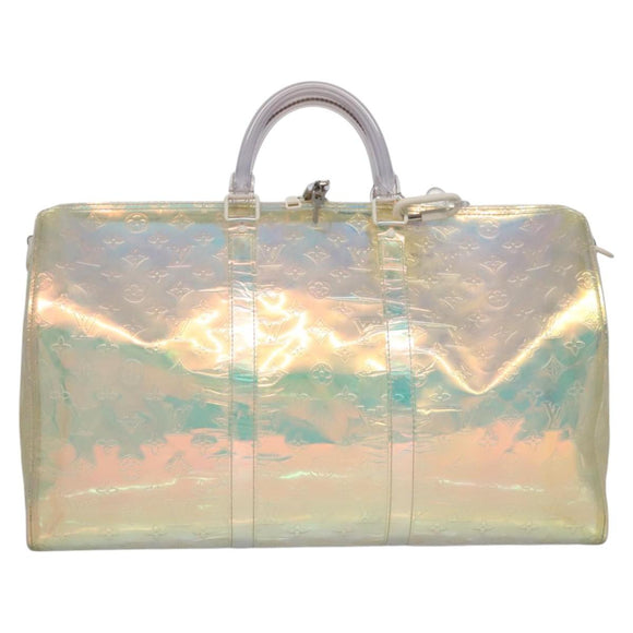 LOUIS VUITTON Monogram Prism Keepall Bandouliere 50 Bag M53271 LV Auth JB033A