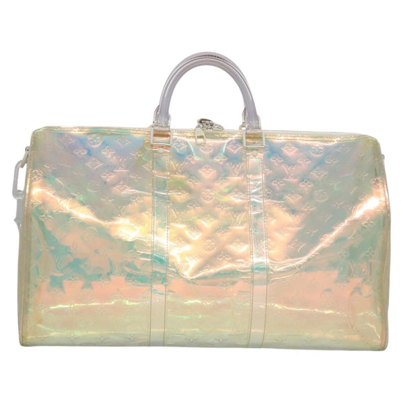 LOUIS VUITTON Monogram Prism Keepall Bandouliere 50 Bag M53271 LV Auth JB033A