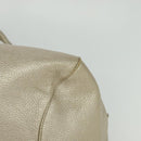 Salvatore Ferragamo Gancini Tragetasche Leder Silber Gold Original JB034-15