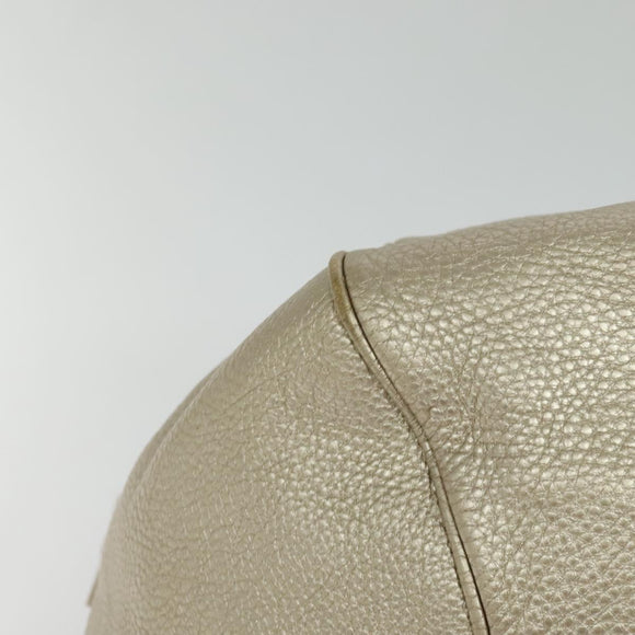 Salvatore Ferragamo Gancini Tragetasche Leder Silber Gold Original JB034
