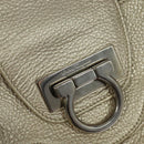 Salvatore Ferragamo Gancini Tragetasche Leder Silber Gold Original JB034-17