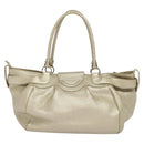 Salvatore Ferragamo Gancini Tragetasche Leder Silber Gold Original JB034-2